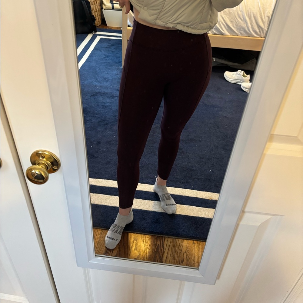 Lululemon high rise leggings in maroon